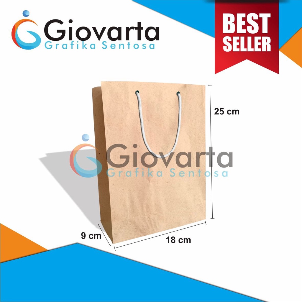 

Paperbag Craft / Paperbag Coklat / Paperbag Polos Murah Ukuran 18x9x25