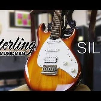 Sterling By Musicman Guitar Electric Silo3 Sunburst Colour Silhouette