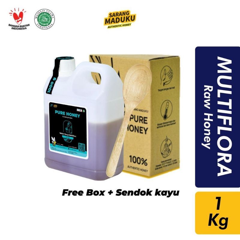 

Madu Murni Nektar Multiflora 100% Madu Asli Raw Honey by Sarang Maduku 1Kg