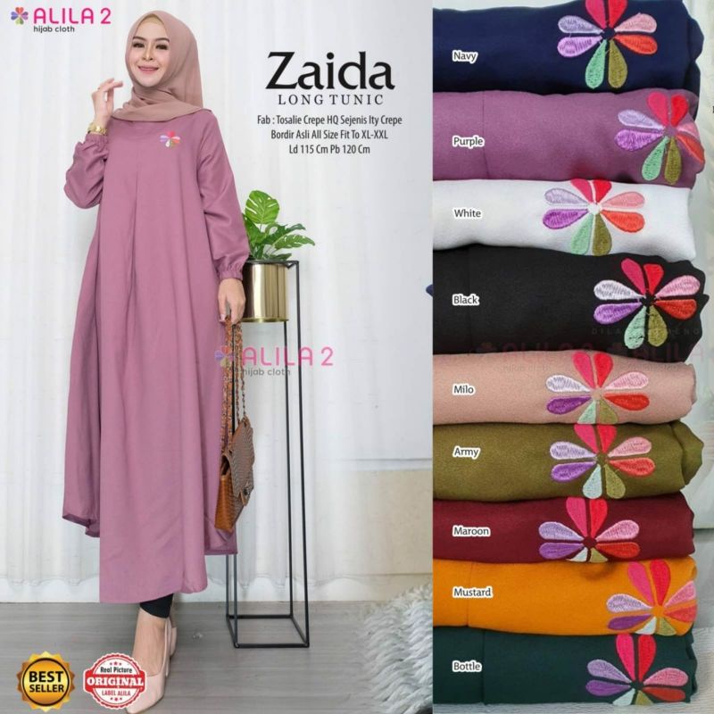 ZAIDA LONG TUNIK ALILA - MILEA TUNIK ORI ALILA