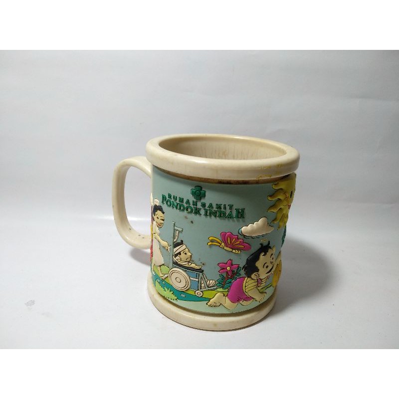 Mug Gelas RSPI Rumah Sakit Hospital Tempat Minum Toy Pondok Indah Rare Puskesmas Jadul Retro Antik