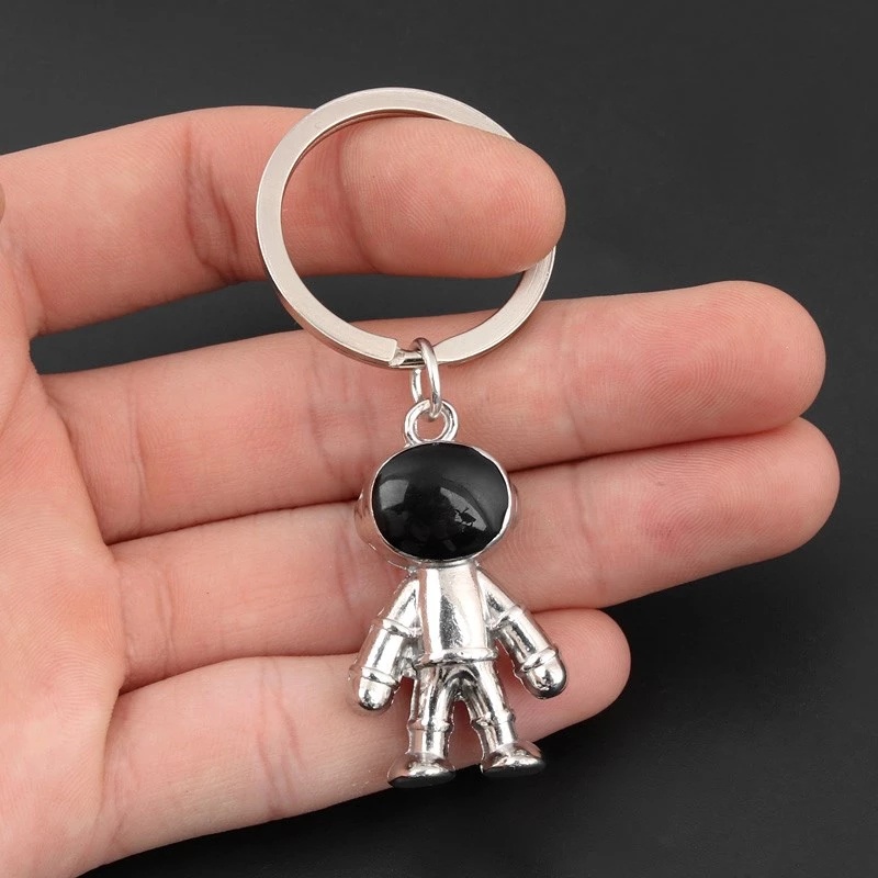 [Women Men Creative Metal 3D Astronaut Keychain] [Popular Spaceman Key Ring] [Keychain Decoration Pendants For Car Keyring, Bags]