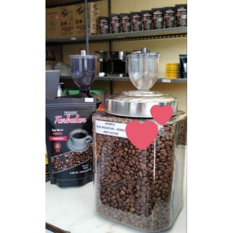 

Blue Mountain Arabica Africa Kopi Tarbulan Murni Netto 250 gram