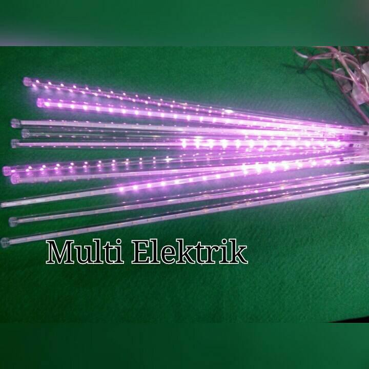 Lampu LED Meteor Hias Pohon Natal- Ungu