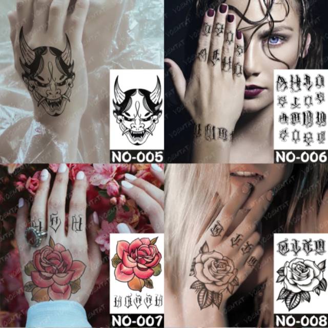 Tatto temporary tangan Rose MODEL HR