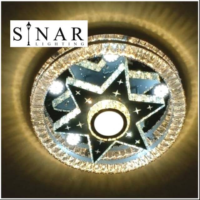 Lampu hias plafon kristal REMOTE 1026/60