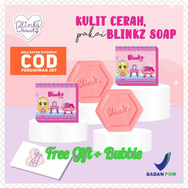 Blinkz soap whitening sabun pemutih tubuh blinkzsoap blink BPOM aman busui bumil COD mencerahkan memutihkan tubuh colagen kolagen