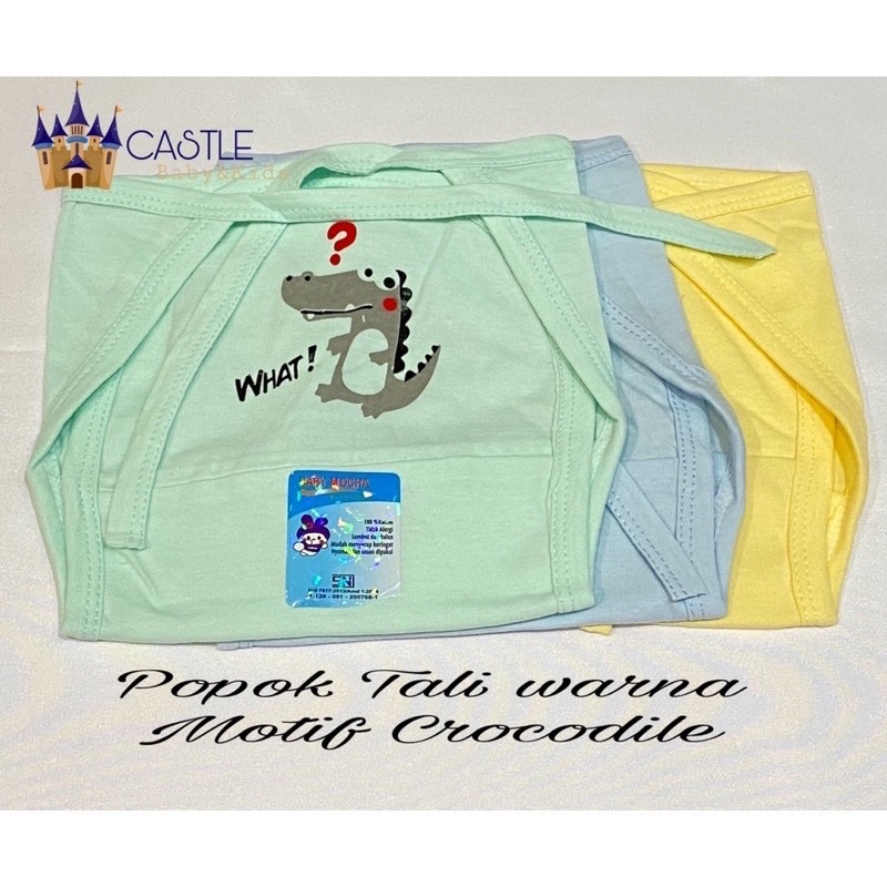 Castle - isi 3pc BabyMocha Popok Kain NewBorn FullPrint Warna Motif Tali Dan Perekat