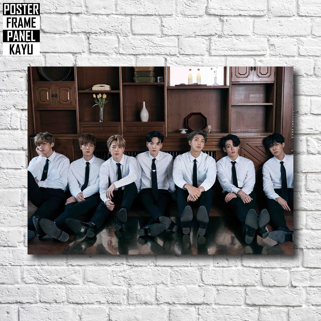 Poster BTS WSJ Magazine Frame Kayu Solid A4 BTS412