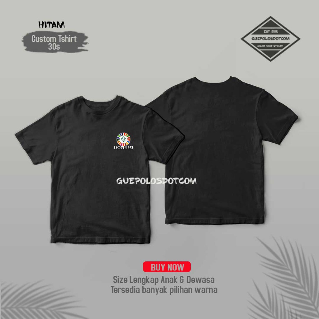 Kaos SDGs 01 - Kaos Baju SDGs Desa logo depan - Kaos KEMENDESA - KAOS PENDATAAN SDGs DESA murah
