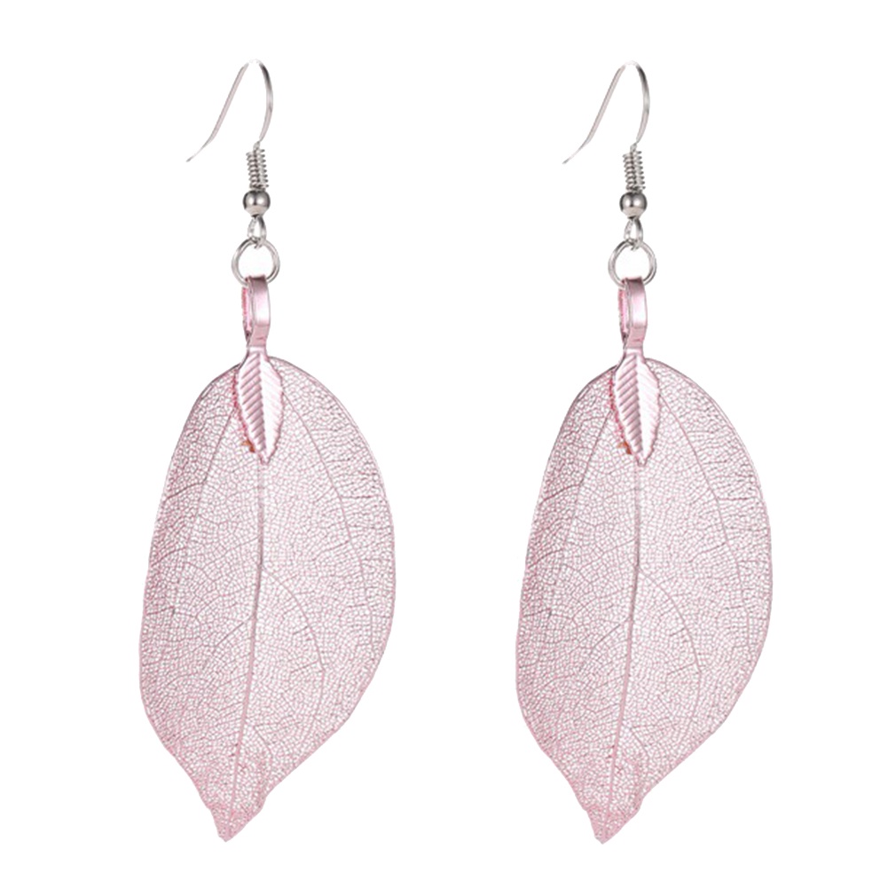 Hu Hu Hu Hu Hu Alat Bantu Pasang Kacamata♡ Anting Kait Gantung Statement Wanita Desain Daun Hollow Gaya Vintage Untuk Pesta