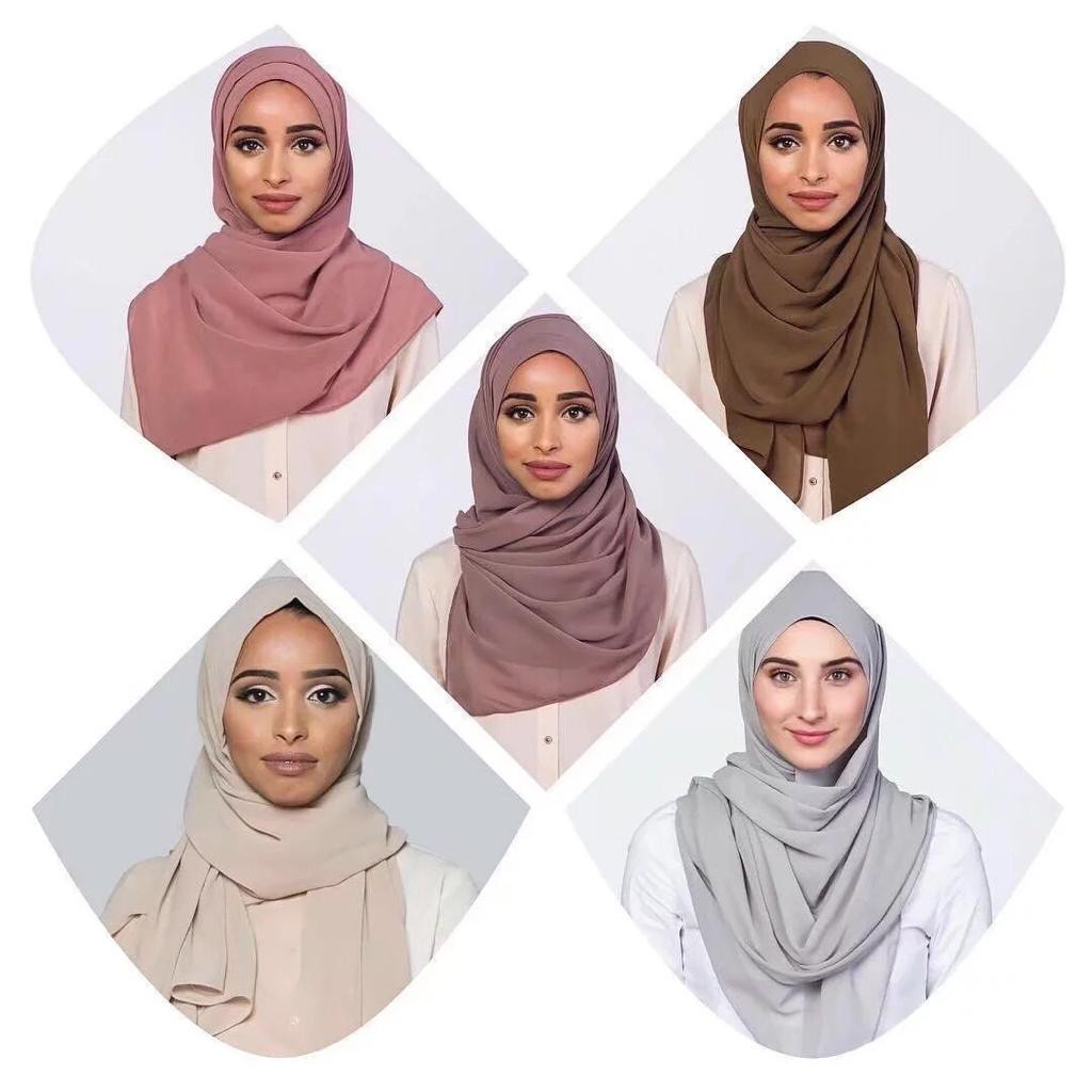 (BUY 1 GET 1) 41-50 Jilbab Pashmina  Polos Sabyan Diamond