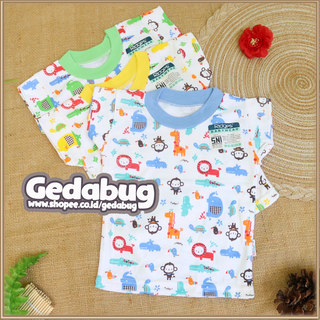 Oblong RIDGES Anak Kaos Oblong Pendek Motif Print Uk S, M, L, XL SNI