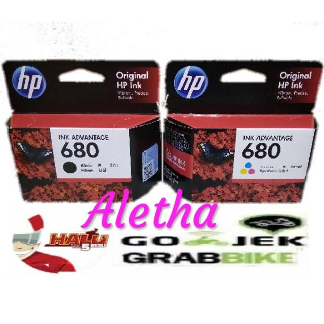 Tinta Printer HP 680 Hitam , Colour