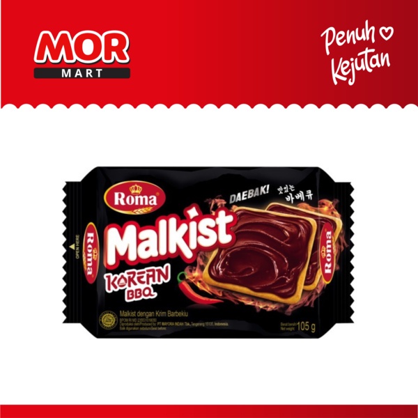 ROMA Malkist Korean BBQ Kraker Crackers Biskuit Barbeque Korea 105 GR