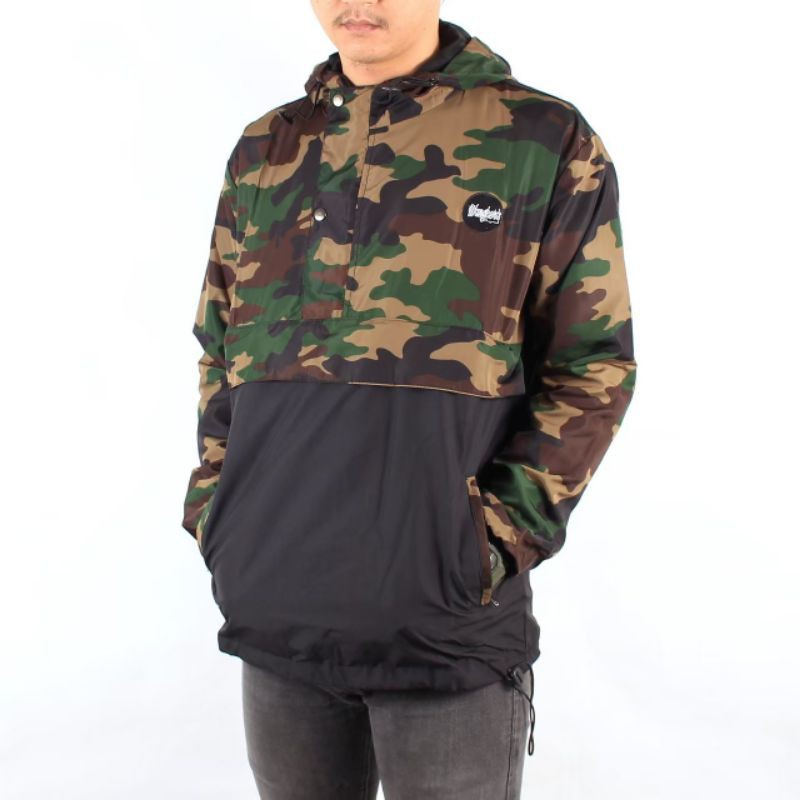 Jaket Cagoule Army Loreng Original Wangkers