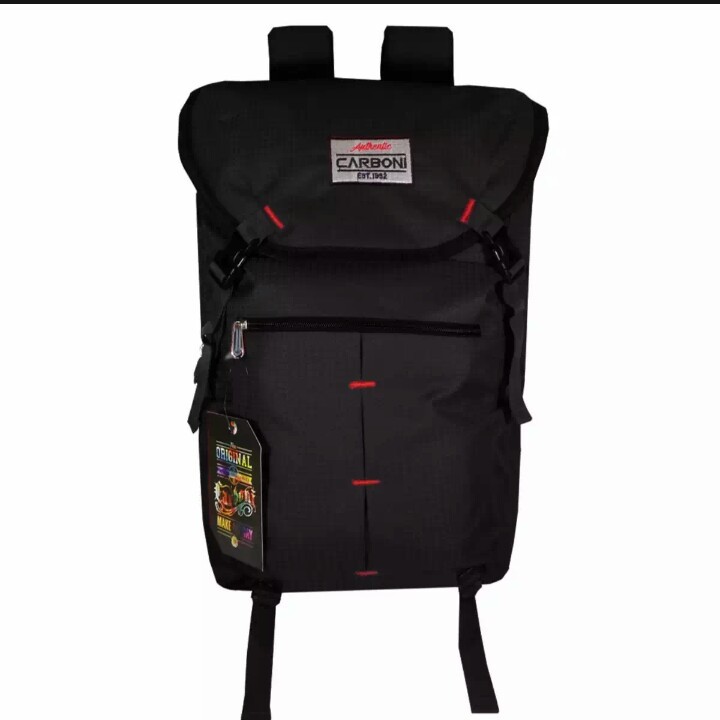 Carboni Tas Ransel Pria Tas Fashion Pria Tas Punggung Backpack Original - Black