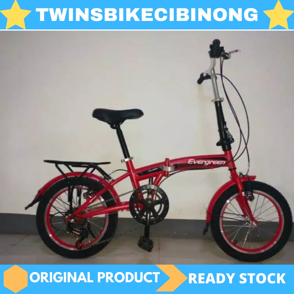 Sepeda Lipat 16 Evergreen 1Speed New-Red