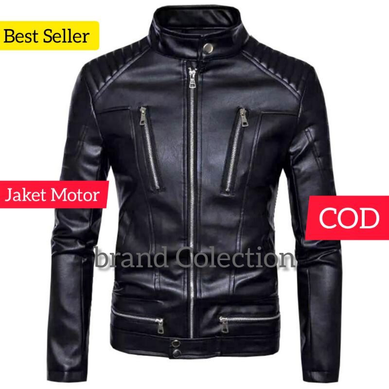 Jaket Kulit asli pria Jaket pria asli kulit domba NEW RACING