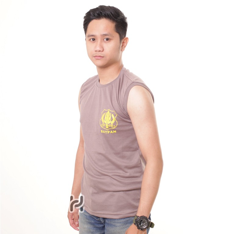 Security Kaos Satpam Lekbong Kaos Singlet Security Dalaman Satpam Lekmong Warna Coklat Hitam Navy