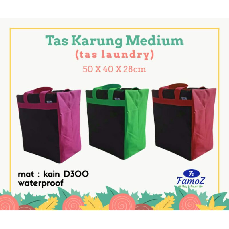 Tas karung kain medium / tas laundry kain kuat