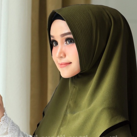 Jilbab Khimar Daily Basic Ori Flow-ARMY