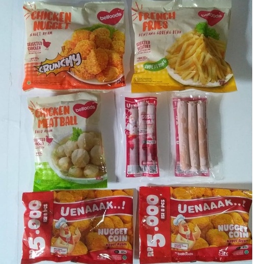 Paket hemat Belfoods 10 Frozen Food Murah | Nugget Kentang Baso Sosis | Makanan Beku | Olahan Daging