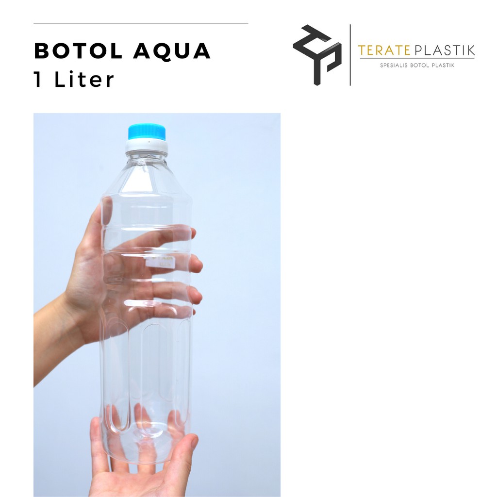 Per 20pcs Botol Aqua 1 Liter Botol Minum 1l Tutup Sealed Terate