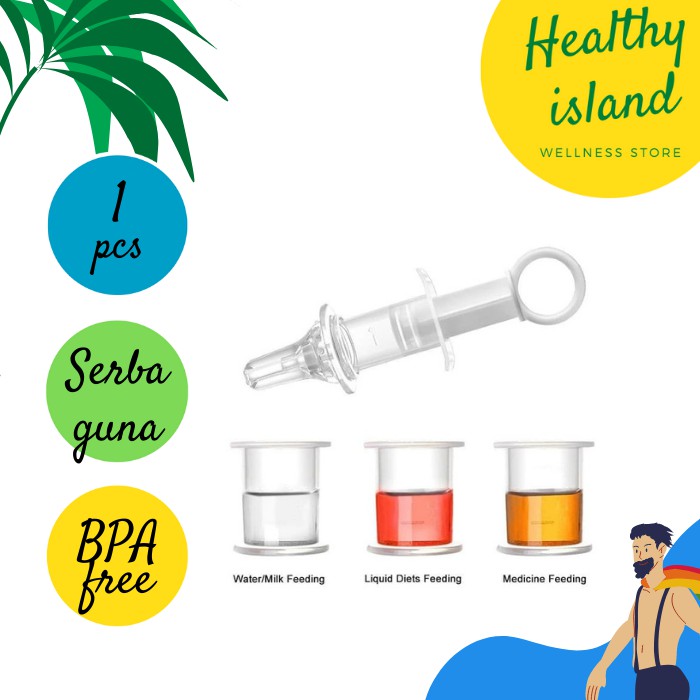 Pipet Obat Bayi Anak Food Grade Non Toxic Haakaa oral medical syringe