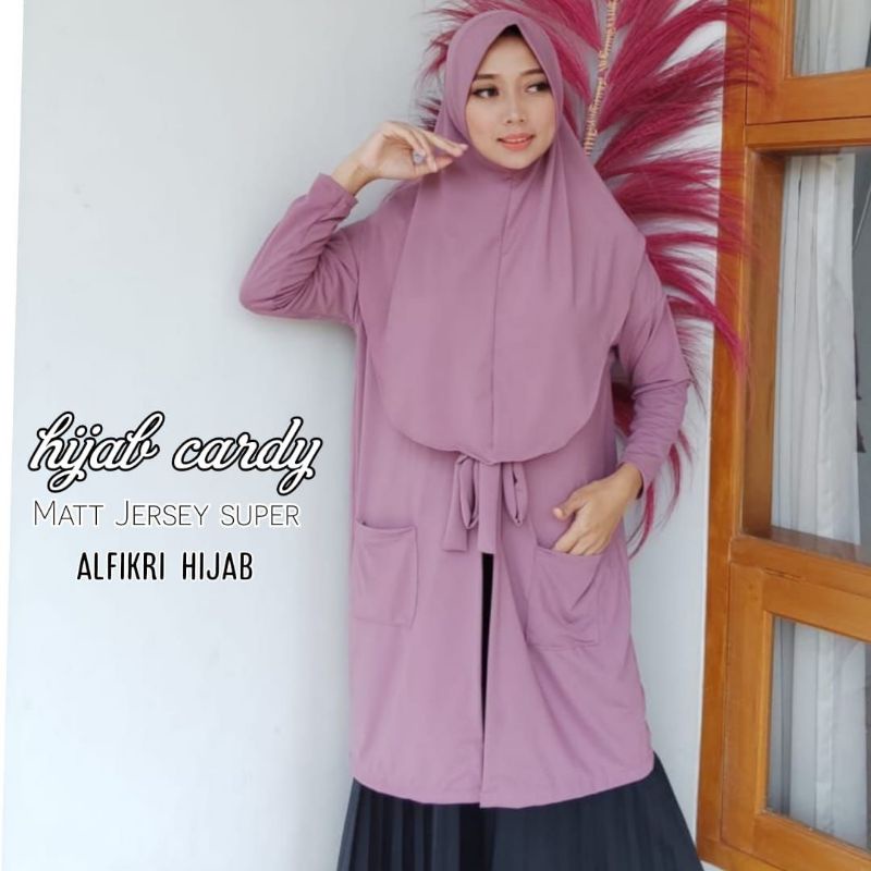 Hijab Cardy 2in1 Hijab Cardi tinggal slup