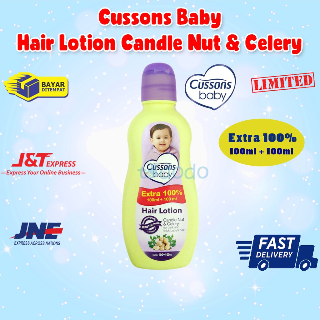 Cussons Baby Hair Lotion Candlenut &amp; Celery 100ml Extra 100% - Lotion Rambut