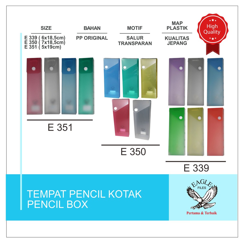 

EAGLE FILES Pencil Case Pensil Box Tempat Pensil Kotak Pensil