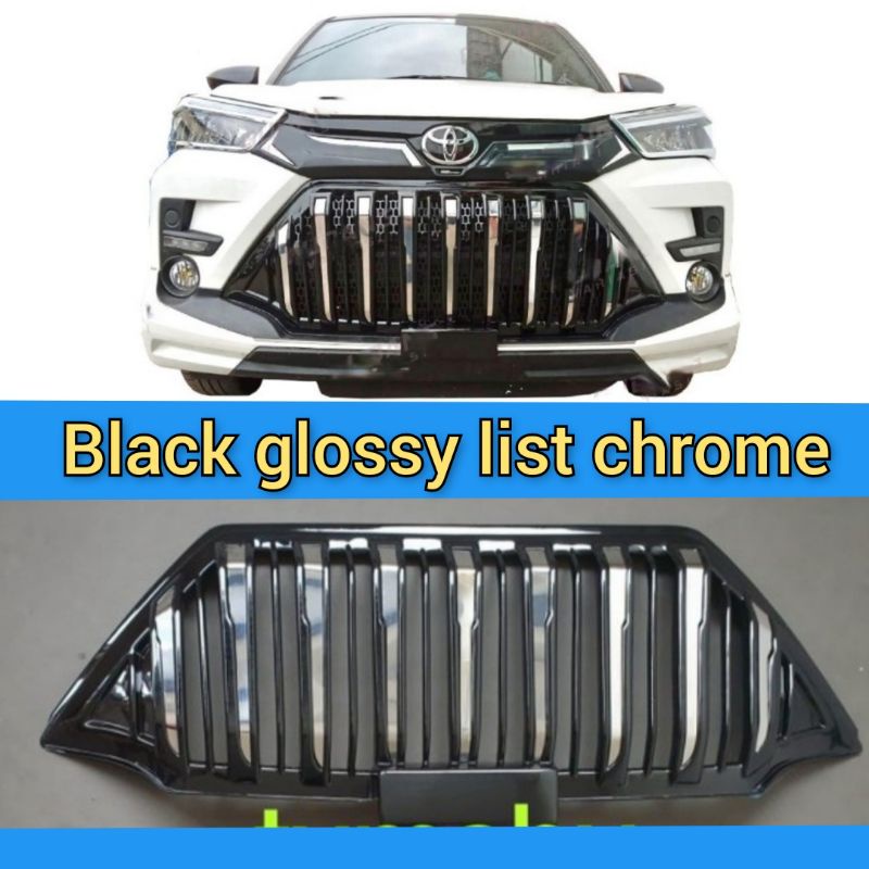 grill toyota raize model apllo  black glossy