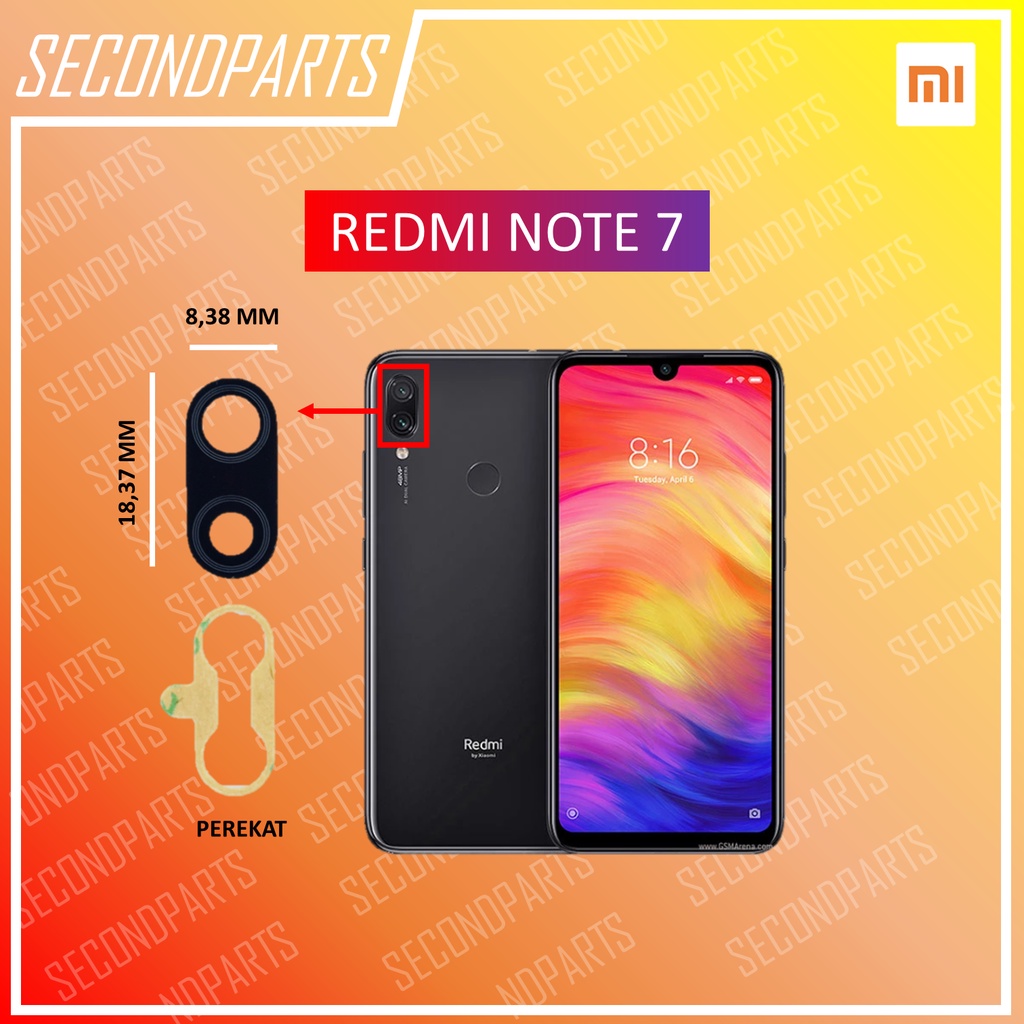 KACA LENSA KAMERA BELAKANG XIAOMI REDMI NOTE 7 / NOTE 7 PRO ORIGINAL