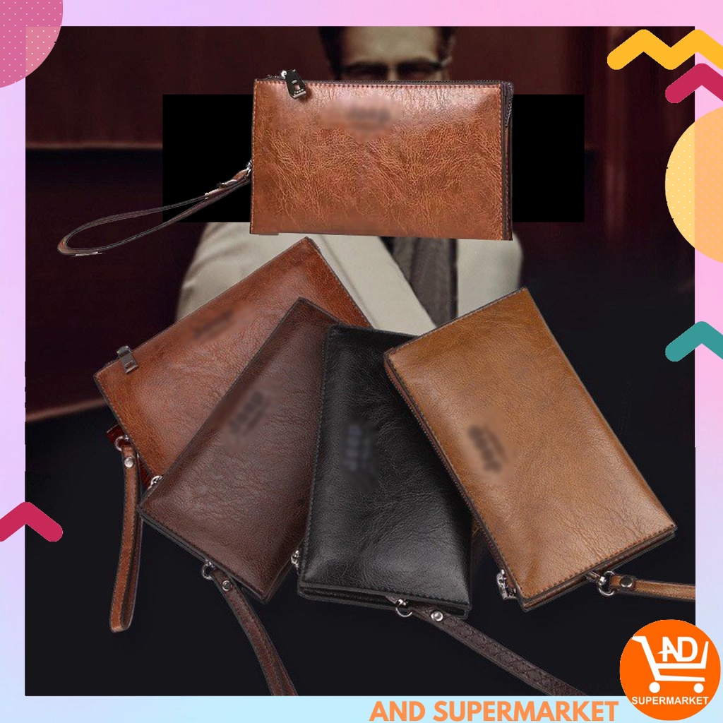AND D24 DOMPET PANJANG PRIA FASHION KOREA STYLE HITS MEN CLUTCH KULIT TERLARIS GROSIR COD IMPORT