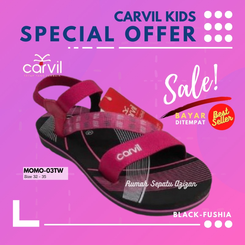 Carvil Momo 02 TW Sandal Sponge Anak Perempuan Carvil Original
