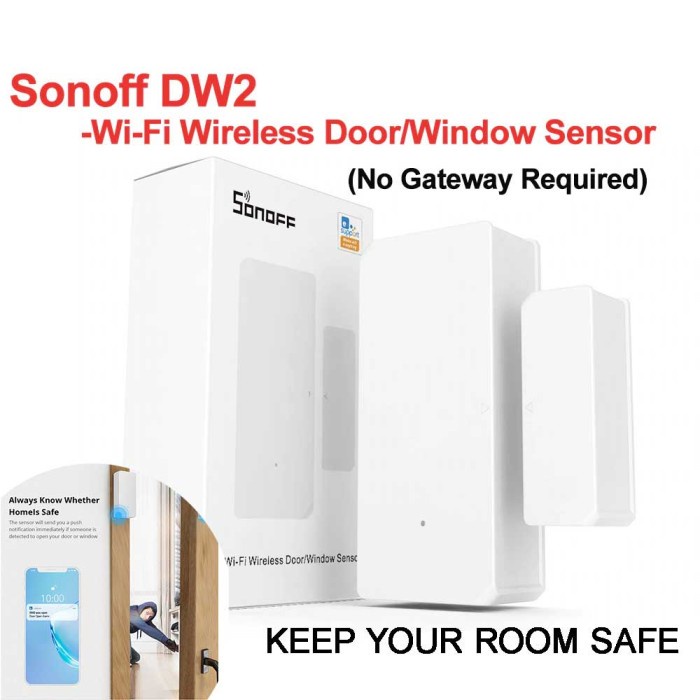 Sonoff Smart Alarm Sensor Pintu Jendela Rumah Kamar WiFi - DW2
