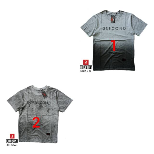 KAOS 3SECOND COWOK KAOS GRADASI KAOS PRIA KAOS DISTRO