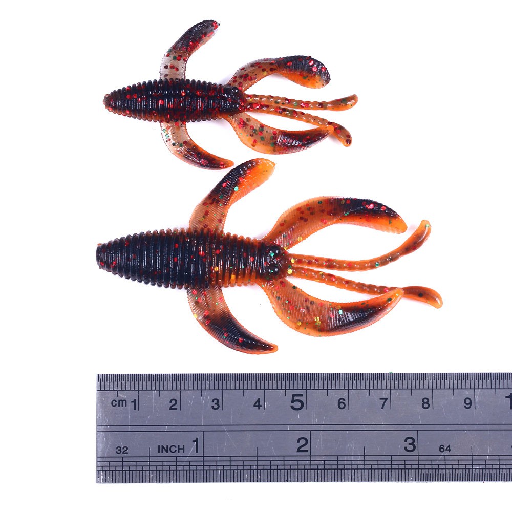 Hengjia 5pcs / Lot Umpan Pancing Cacing Imitasi Bahan Silikon Lembut 5.5cm / 3.5g 7.5cm / 6.5g