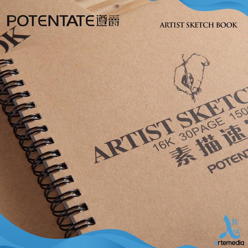 

[KODE L9RLS] Buku Sketsa Potentate Artist 19x26cm Wire Bound Sketchbook