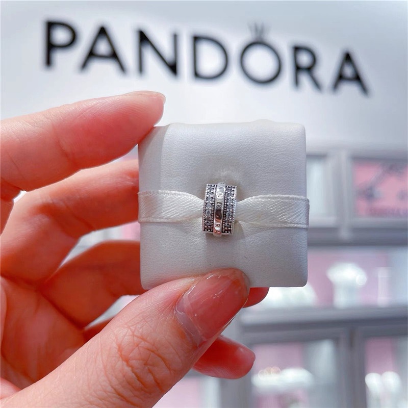 Pandora Kalung 925 Silver Cubic Zirconia Dengan Liontin Berlian Untuk Wanita