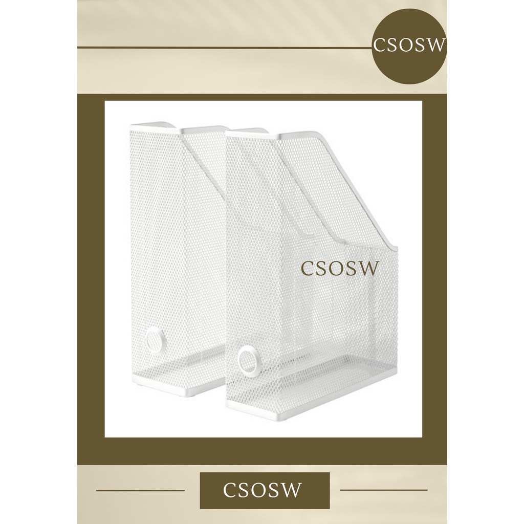 

2Pcs Tempat Penyimpanan File / Majalah Dronjons Steel Box File