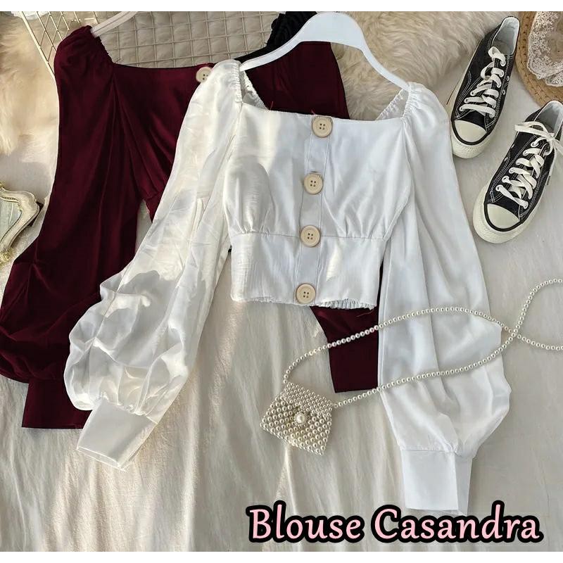 NunuLisaTan- baju wanita model korea atasan blouse model korea