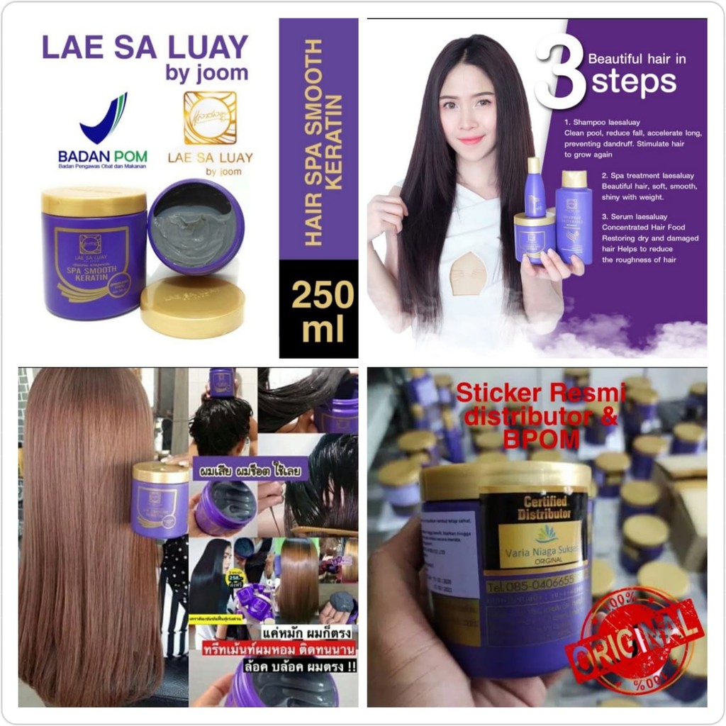 LAE SA LUAY HAIR SPA SMOOTH KERATIN SERUM MASKER RAMBUT ORIGINAL