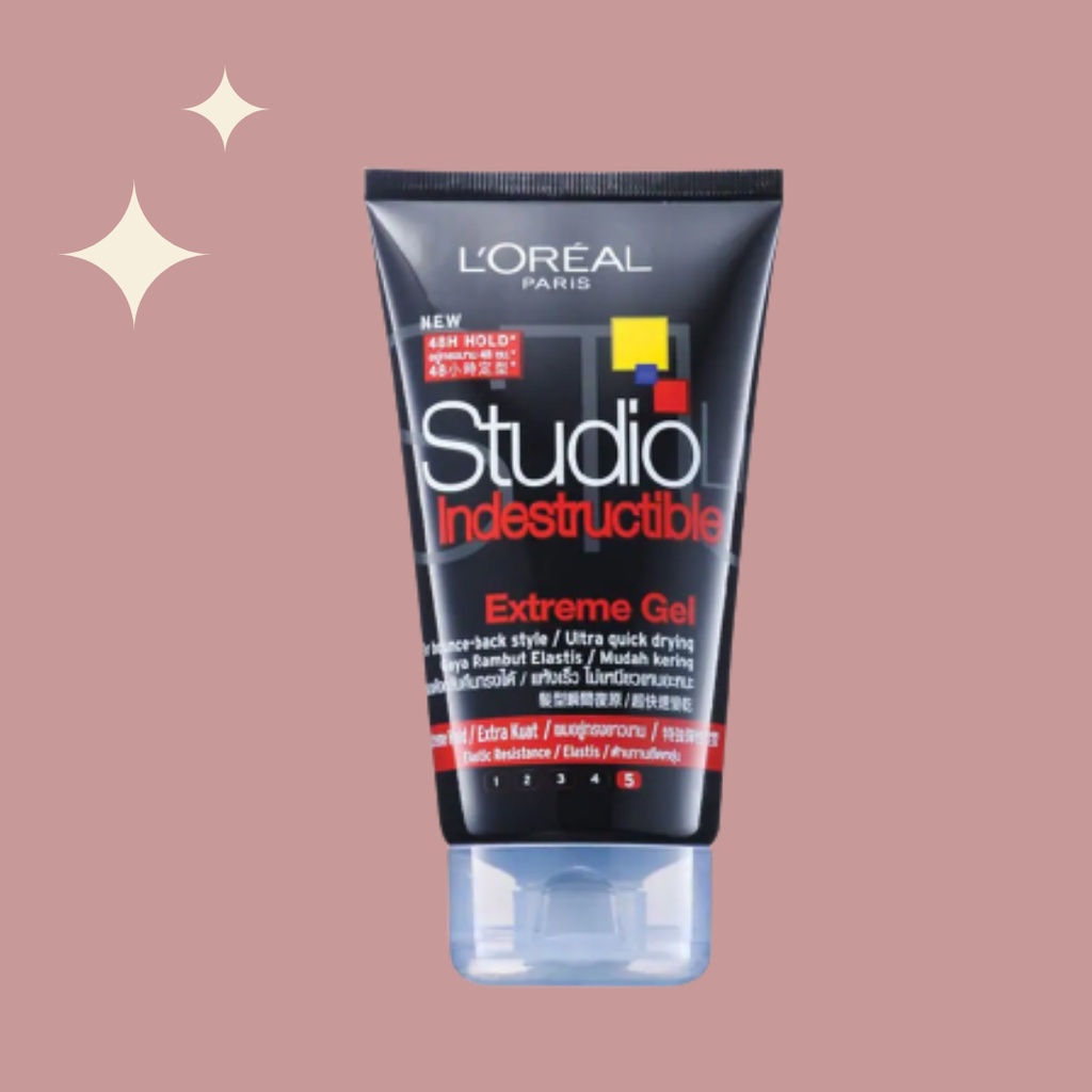 L'Oreal Paris Studio Indestructible Extreme Hold Gel 150ml - Loreal Styling Perawatan Rambut Minyak 