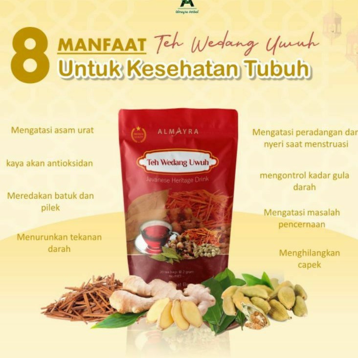 

Wedang uwuh celup minuman herbal instant immun booster Almayra rempah khas indonesia