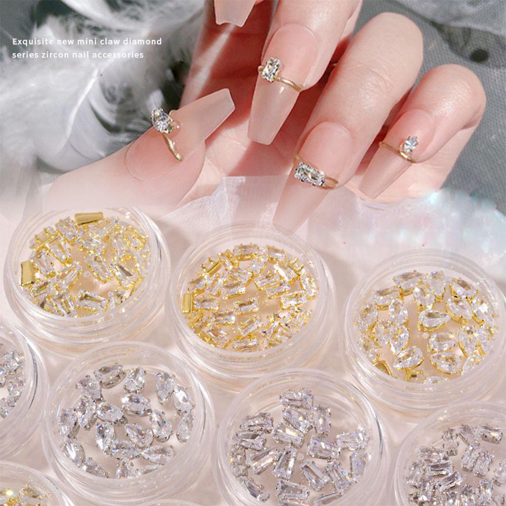 Preva 20PCs Zirkon Nail Art Top Quality Diamond Charms Dekorasi Flat Bottom Drill