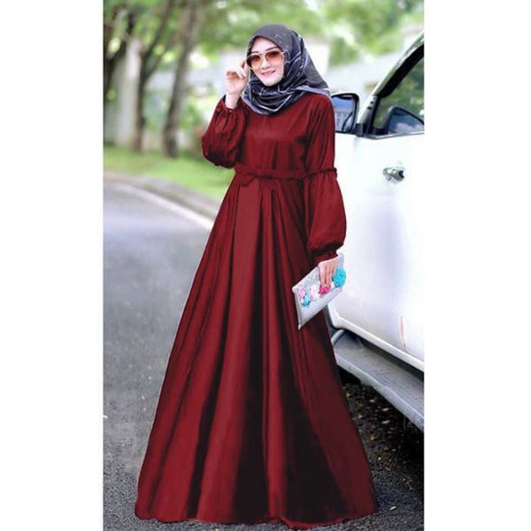 Baju Muslim Syarini Maxi Maroon SC - Maxi Wanita Balotely Maroon