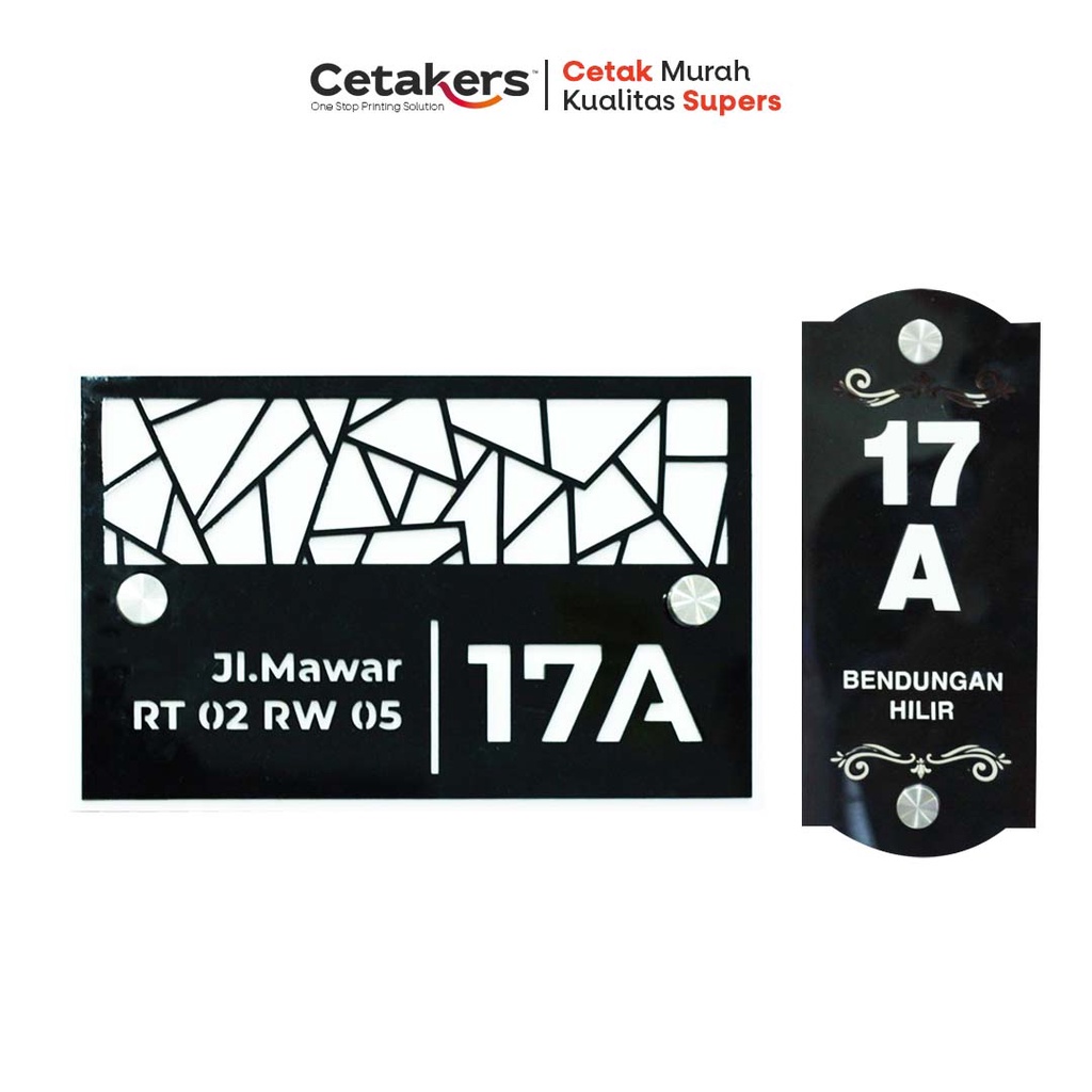 

CETAKERS PAPAN ALAMAT NOMOR RUMAH AKRILIK TEBAL KUAT INDOOR OUTDOOR CUSTOM