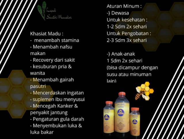 Madu Habbatussauda /Madu Mesir Santri 500gr ori 100%